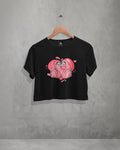 LOVELY SWANS Premium Cotton Crop-Top.