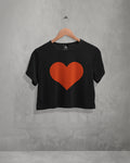 FRIENDS RED HEART Premium Cotton Crop-Top.