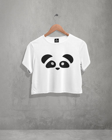 CUTE PANDA Premium Cotton Crop-Top.