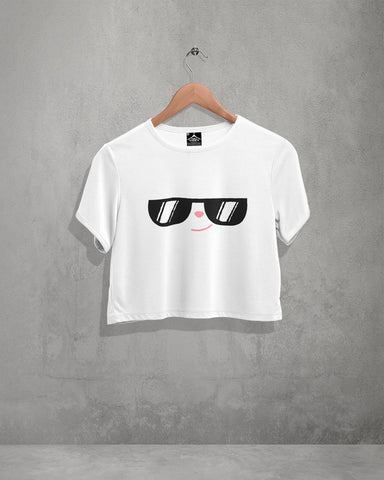 COOL FACE REACTION Premium Cotton Crop-Top