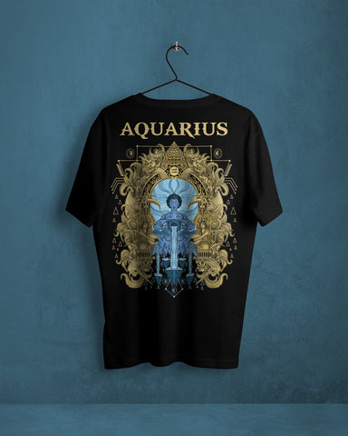 AQUARUS ZODIAC Unisex Premium Cotton T-Shirt