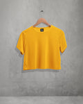 GOLDEN YELLOW Premium Cotton Crop-Top.