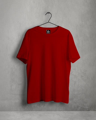 PLAIN RED Unisex Premium Cotton T-Shirt