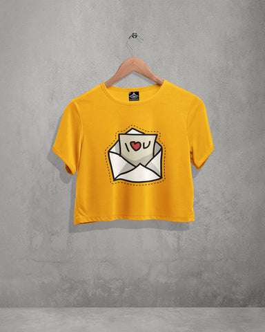 SECRET ENVELOPE Premium Cotton Crop-Top.