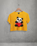 BLISSFUL PANDA Women Premium Cotton Crop-Top.