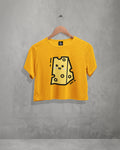 SWEET CHEEZE Premium Cotton Crop-Top.